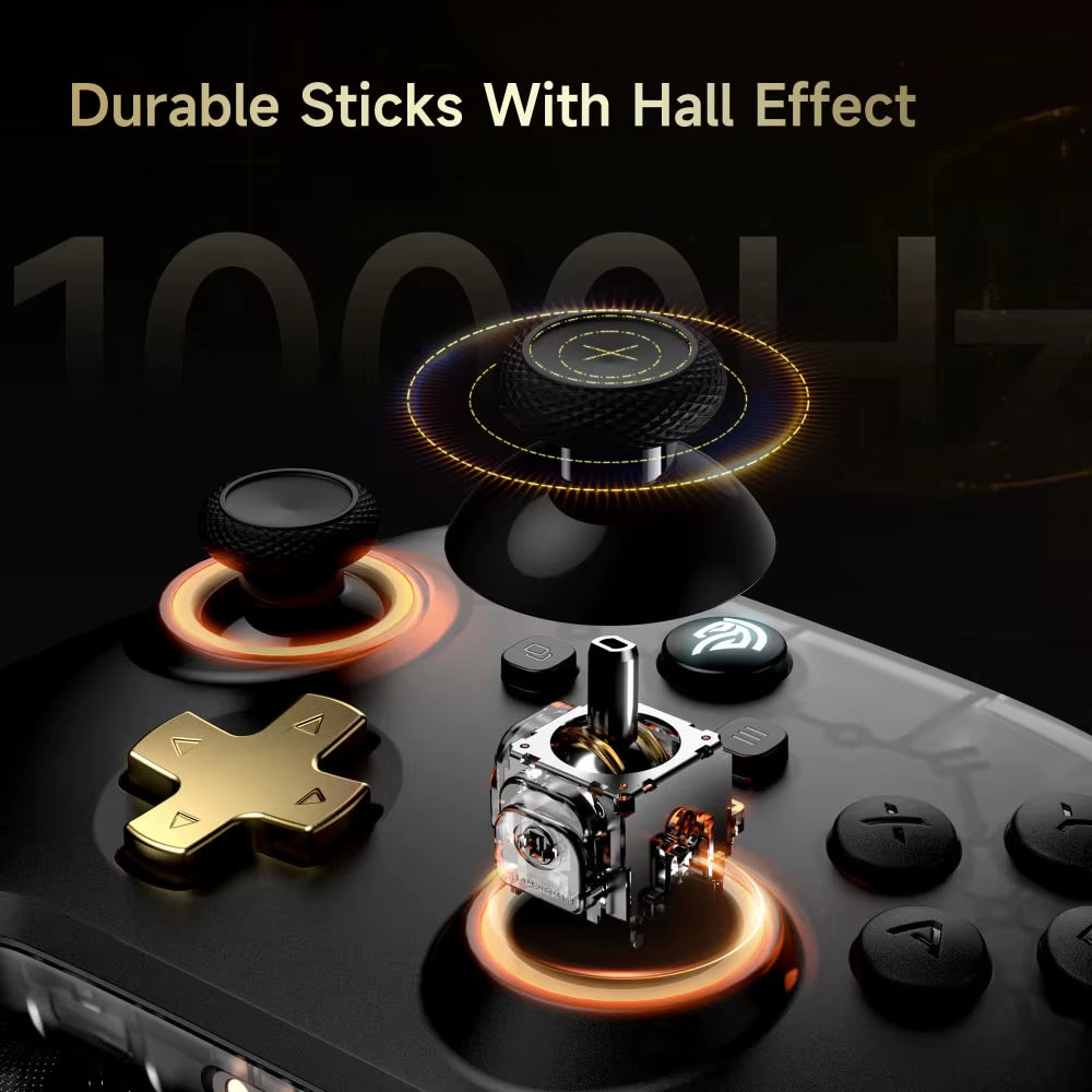 Easysmx D05 Wireless Gamepad Controller Compatible with Pc/Ns/Tv/Phone with Charging Dock RGB Hall Effect Joysticks Triggers