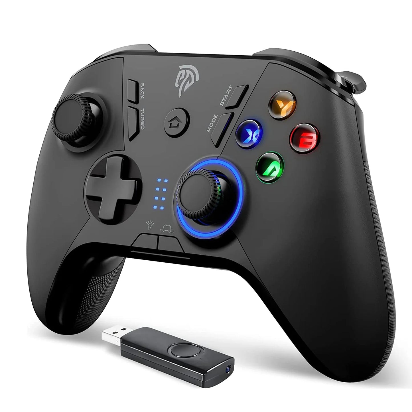 Wireless PC Controller for Pc/Ps3/Android TV/TV Box, with 4 Programmable Buttons, 14 Hrs Playtime