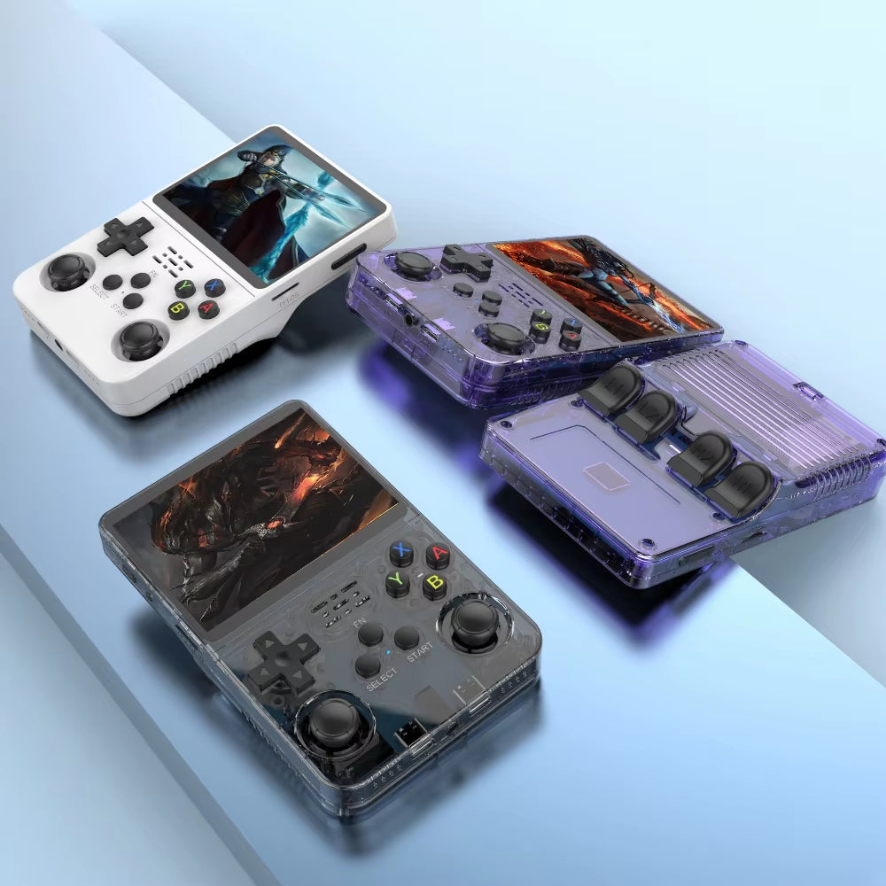 128G Open Source R36S Retro Handheld Video Game Console Linux System 3.5 Inch IPS Screen Portable Pocket Video Player 64GB Games